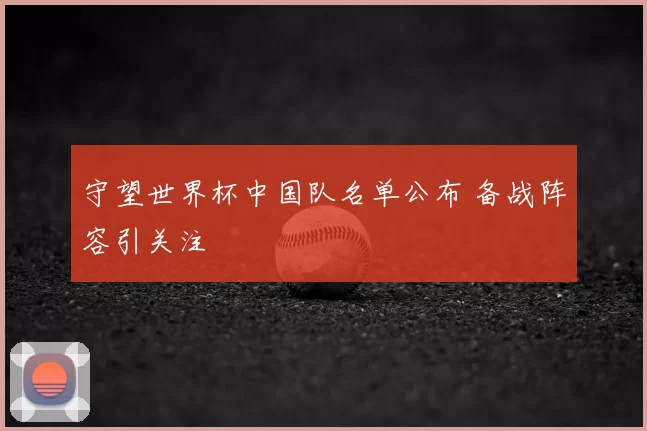 守望世界杯中国队名单公布 备战阵容引关注